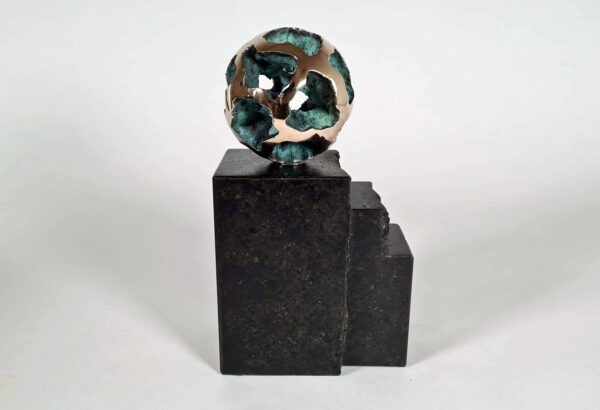 Moon 18 cm, bronzeskulptur, skulptur